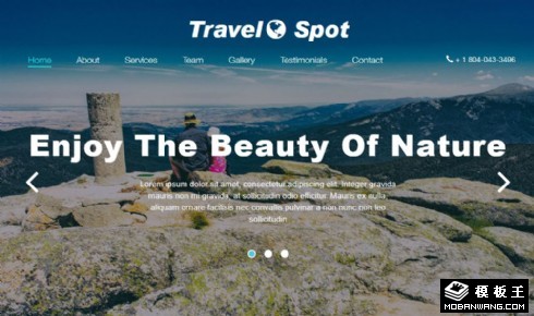 旅行服务信息展示响应式网页模板