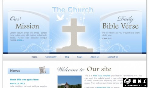 教堂动态信息展示网页模板