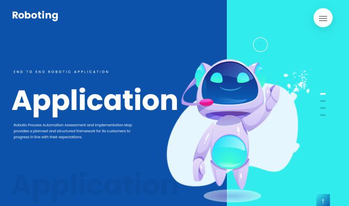 蓝色机器人技术应用专家网站模板