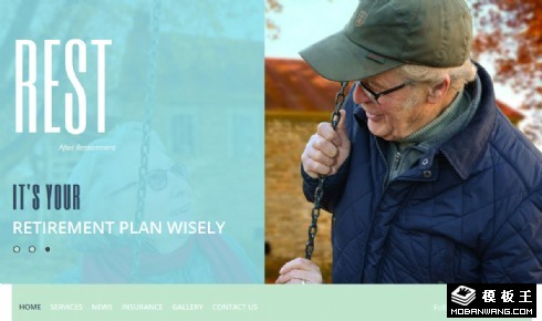 养老院关怀响应式网站模板