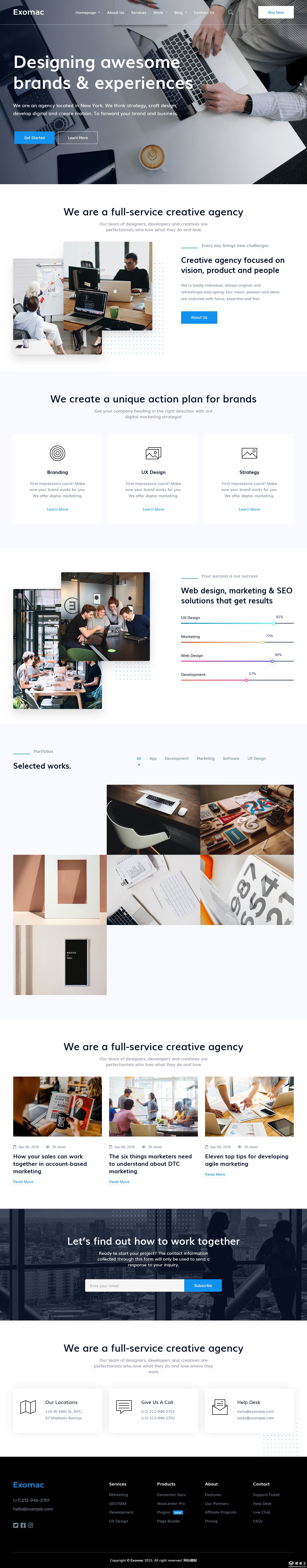 创意品牌设计营销精品网站模板-PC预览