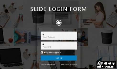 商务办公登录框网页模板