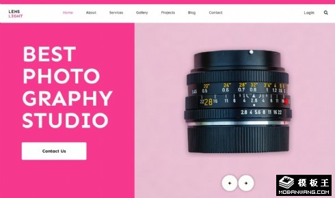 时尚生活摄影网页模板