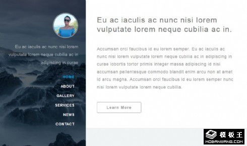 二列简洁产品服务介绍响应式网页模板