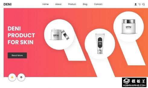 护肤品牌产品商城响应式网页模板