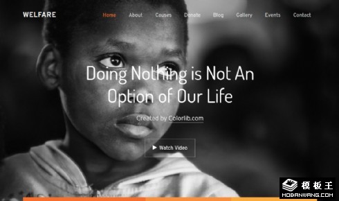 福利慈善机构展示响应式网站模板