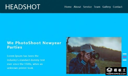 摄影俱乐部介绍响应式网页模板