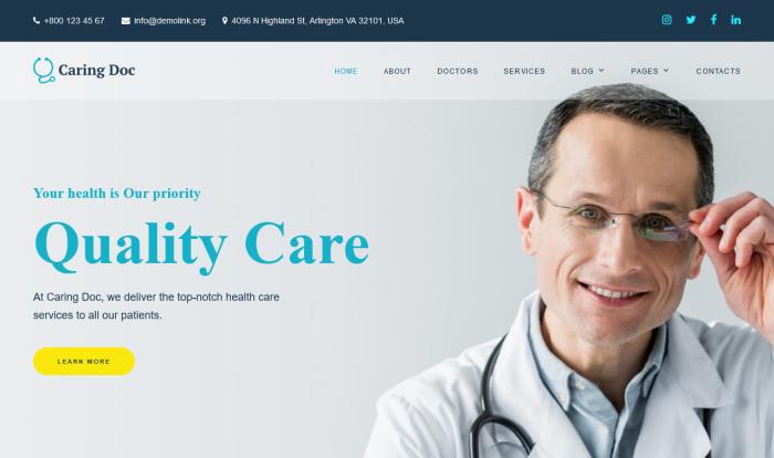 医学专家健康诊所网站模板