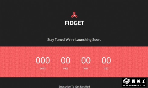 黑红即将发布倒计时响应式网页模板