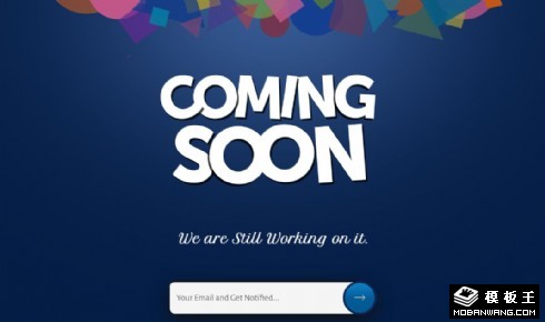 深蓝即将上线响应式网页模板