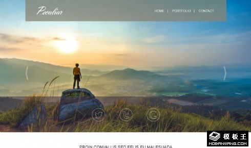 独特精品创意响应式网页模板