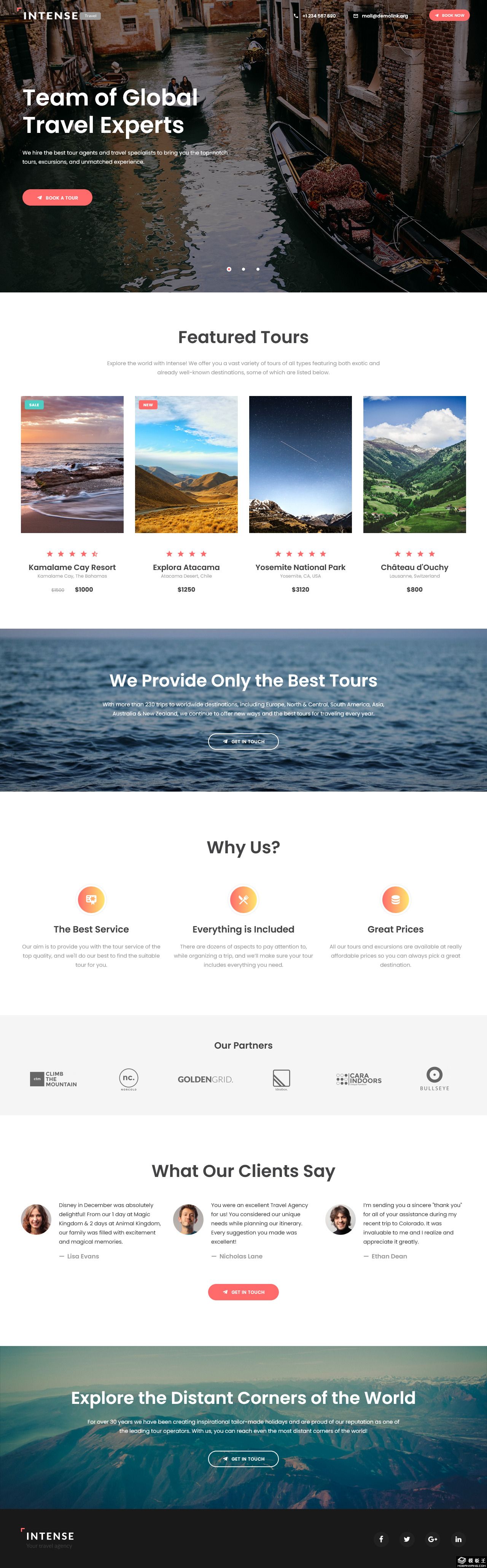 特色旅游项目单页模板-PC预览
