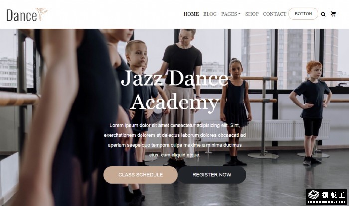 舞蹈课程训练展示网站模板