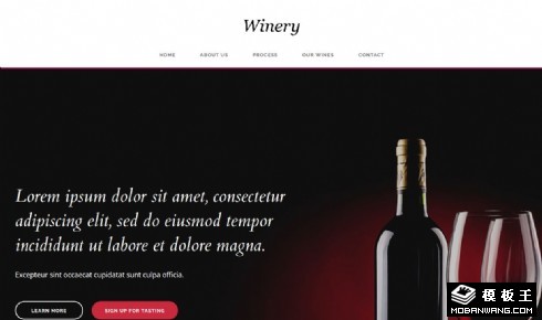 葡萄酒工艺品牌响应式网页模板