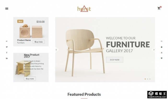 简约时尚家具商城网站模板