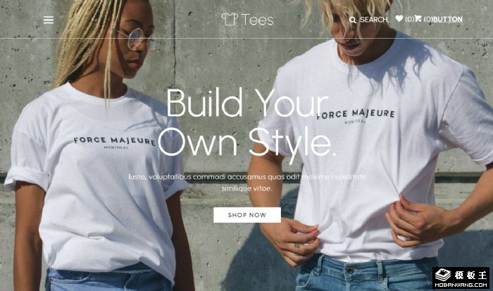 时尚T恤服饰商城网店模板