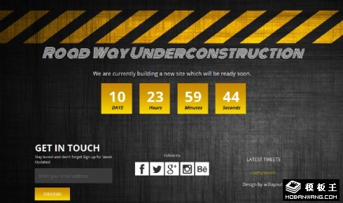 网站建设中倒计时响应式网页模板