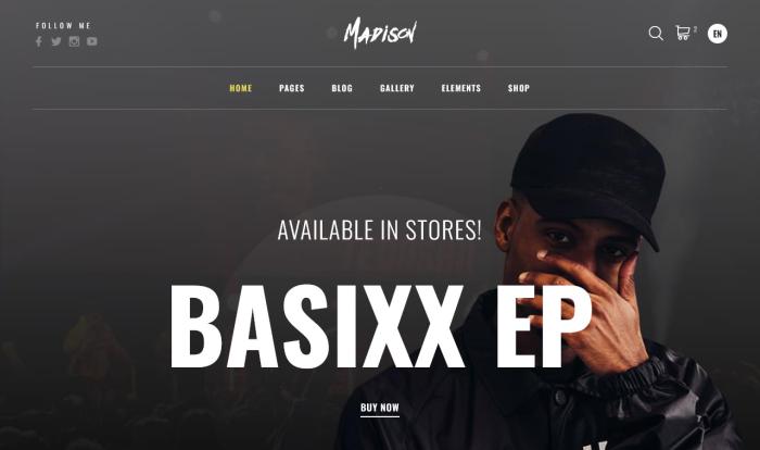 说唱明星专属官网模板