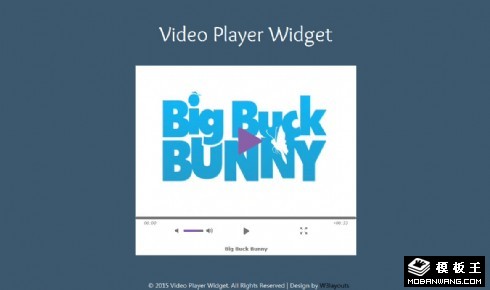 灰蓝视频播放器响应式网页模板