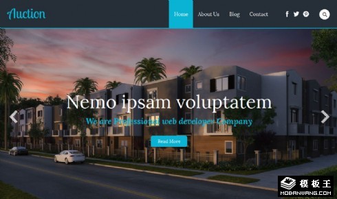 豪宅信息介绍响应式网页模板