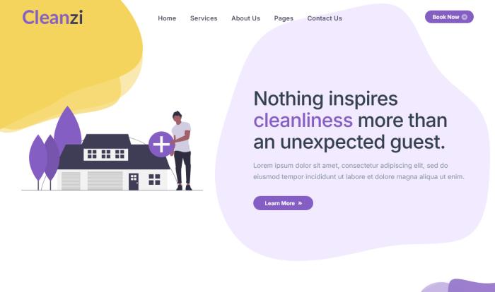 家庭清洁专项服务网站模板