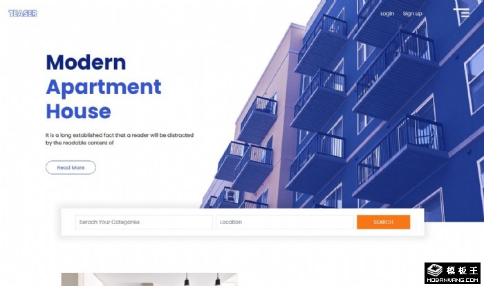 待售公寓查询展示网页模板