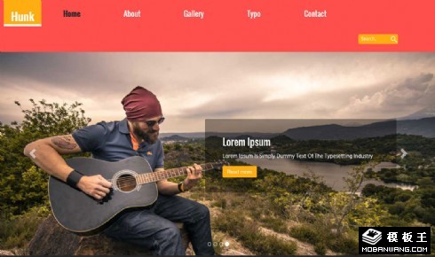 时尚猛男响应式网页模板