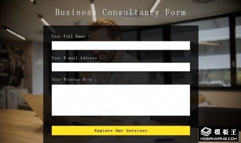 商业咨询表单网页模板