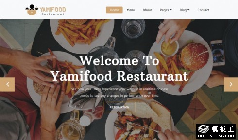 雅米美食餐厅响应式网页模板