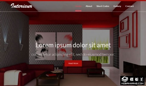 家居装修布局设计响应式网页模板