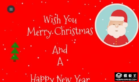 圣诞新年主题展示响应式网页模板