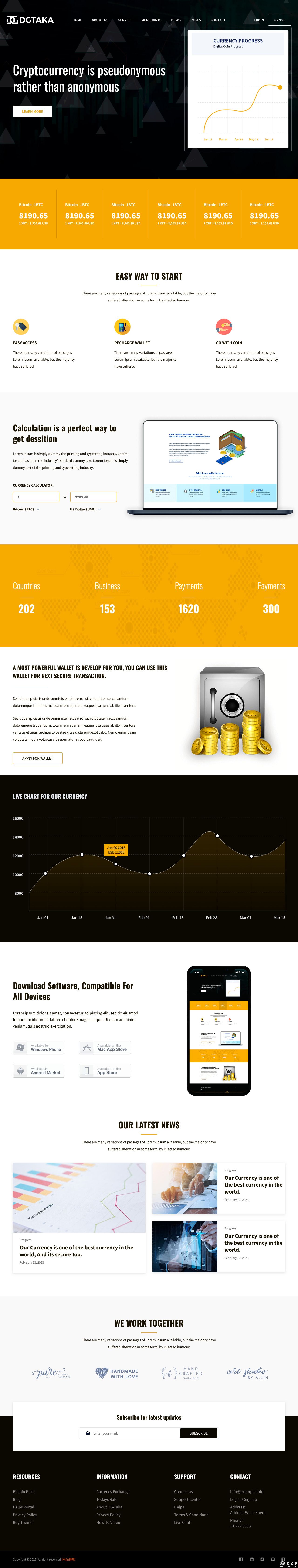 多功能金融服务平台网站模板-PC预览