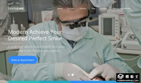 牙齿护理项目展示响应式网站模板