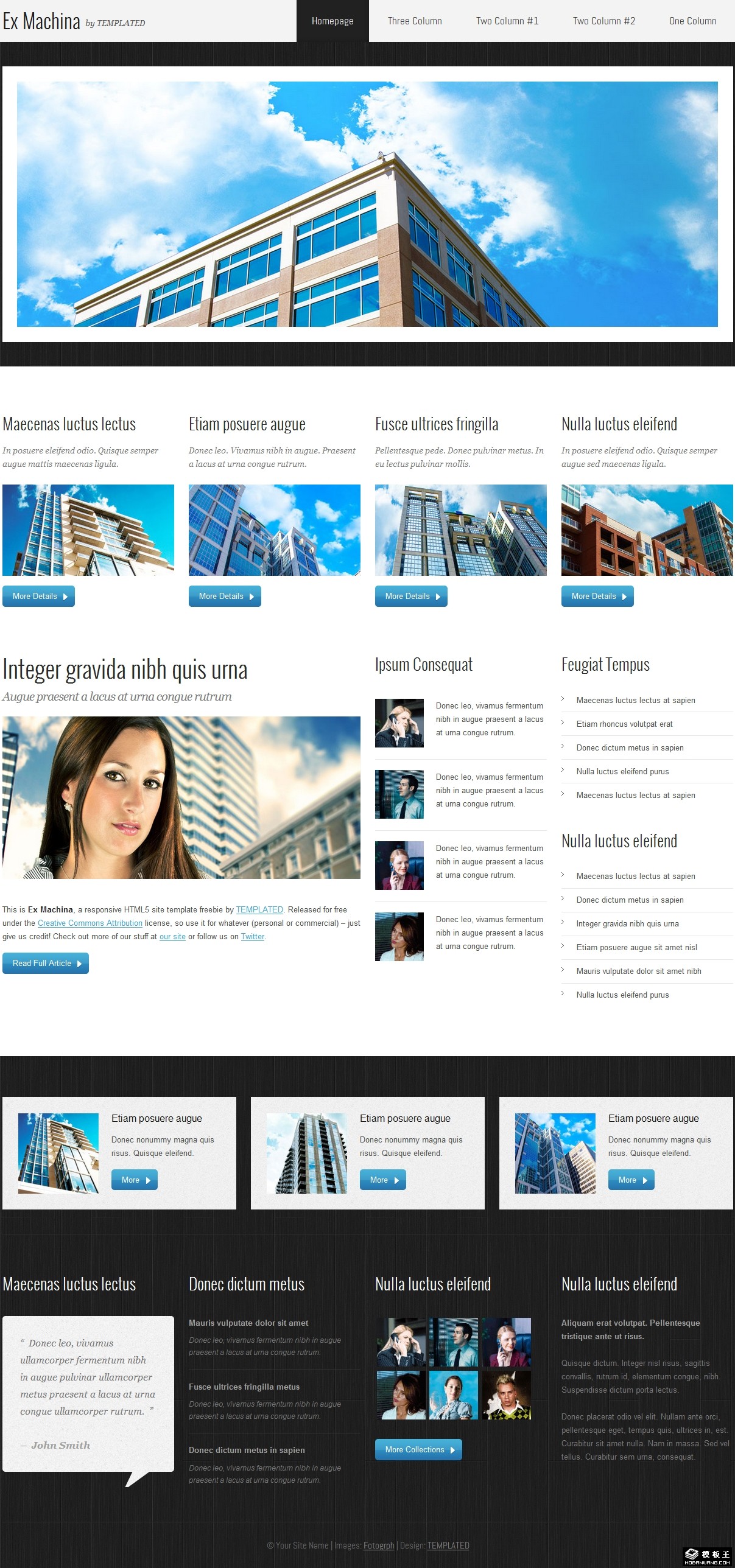 多种图文信息网页模板