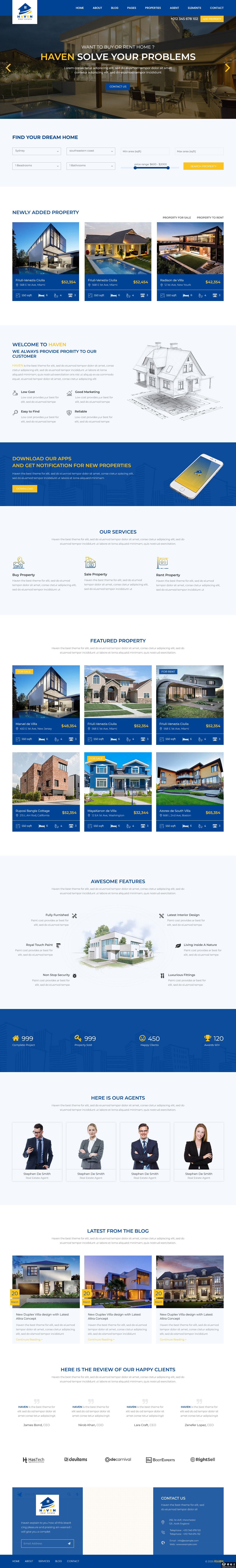 精品房产租售平台网站模板-PC预览