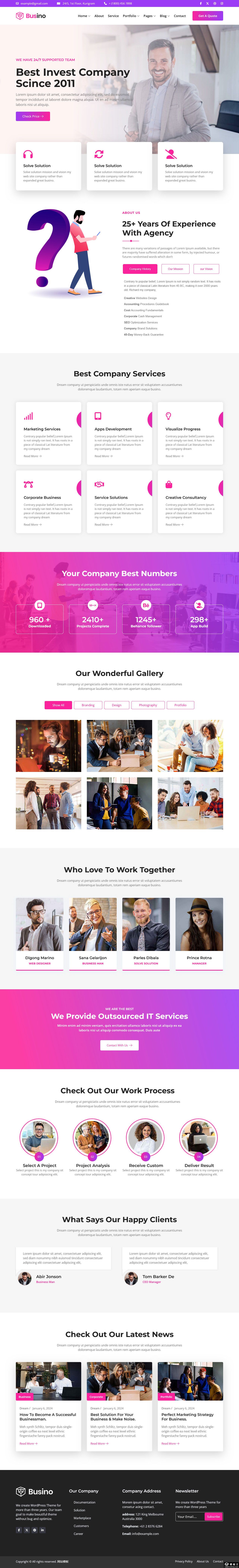 企业定制服务网站模板-PC预览