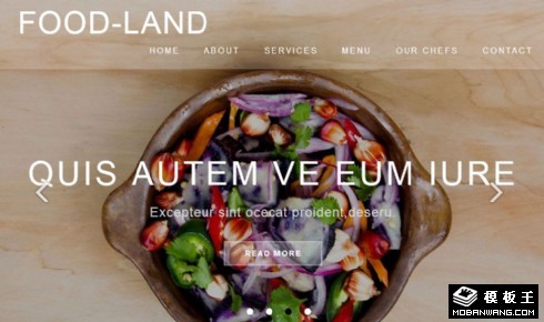 美食地带响应式网页模板