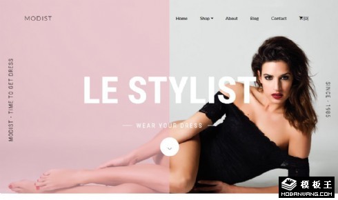 模特工作项目展示响应式网页模板