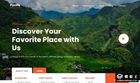 宁静度假胜地响应式网页模板