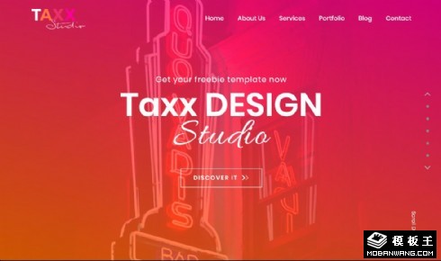 创意工作室展示动态响应式网站模板