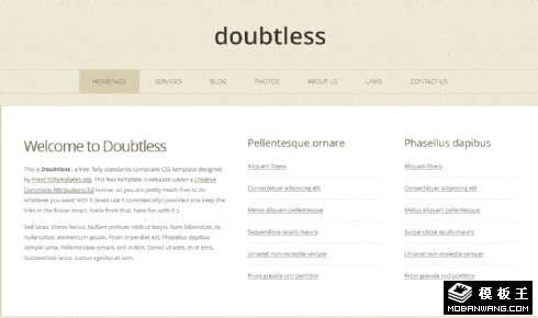 浅棕噪点背景信息网页模板