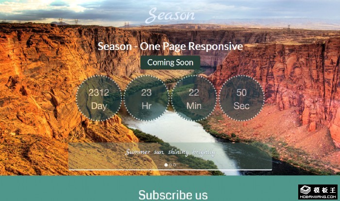 季节网站上线倒计时网页模板