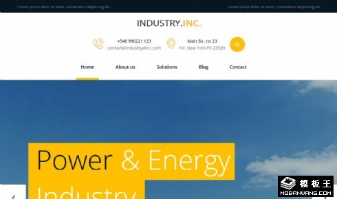 工业生产项目响应式网站模板