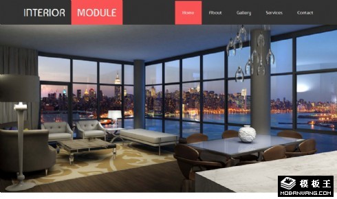 室内设计效果展示网页模板