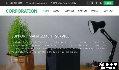 企业服务项目展示响应式网页模板