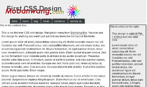 个人专业技术BLOG网页模板