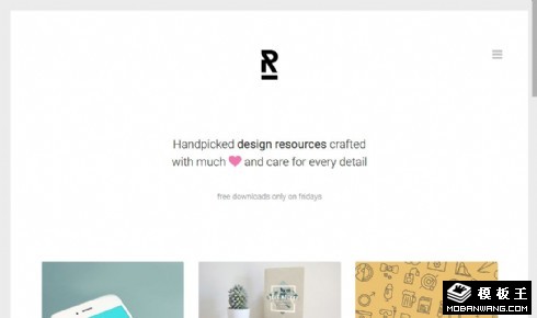 创意作品图片展示响应式网站模板