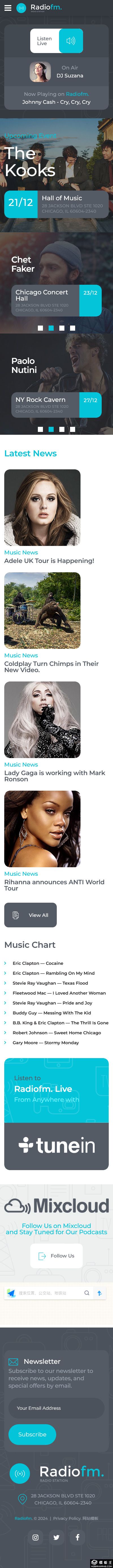 精品音乐电台官网模板-手机预览