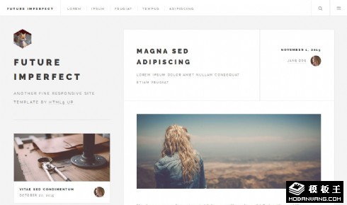 不完美的未来简洁日志响应式网页模板