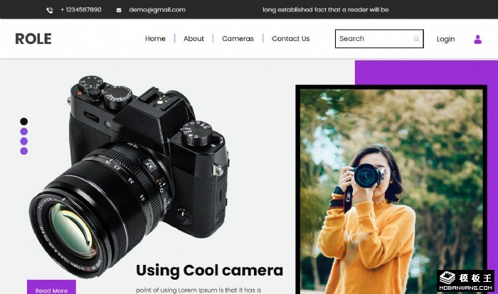 专业数码相机网店网站模板